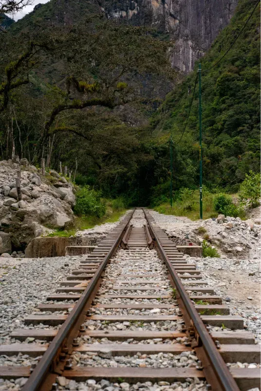 Vía férrea de la Ruta Amazónica hacia Machu Picchu